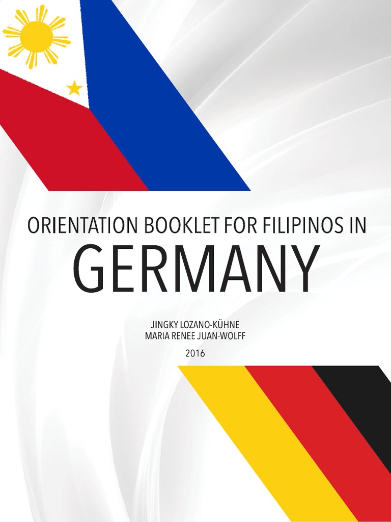Orientation Booklet For Filipinos In Germany 2016 Travel Visa