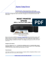 Atasi Printer Epson Yang Error