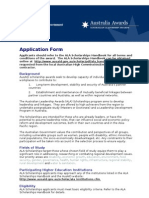 Application Form: Background