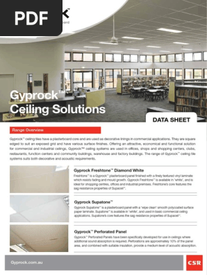 Gyprock 568 Ceiling Solutions Flyer 201204 Drywall Manmade