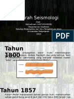 Sejarah Seismologi