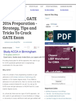[Study Plan] GATE 2014 Preparation - Strategy, Tips and Tricks to Crack GATE Exam