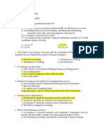 Accounting Concepts Questionnaire