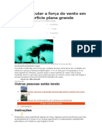 Como calcular força vento superfície plana