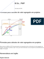 Fórmulas Para Cálculos de Valor Agregado Em Projetos _ Alvaro Camargo, M.sc