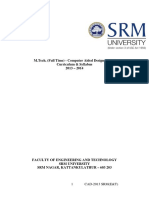 M.Tech. (Full Time) - Computer Aided Design (CAD) Curriculum & Syllabus 2013 - 2014