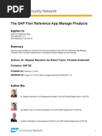 The SAP Fiori Reference App Manage Products