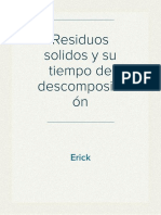 Residuos solidos y su tiempo de descomposición