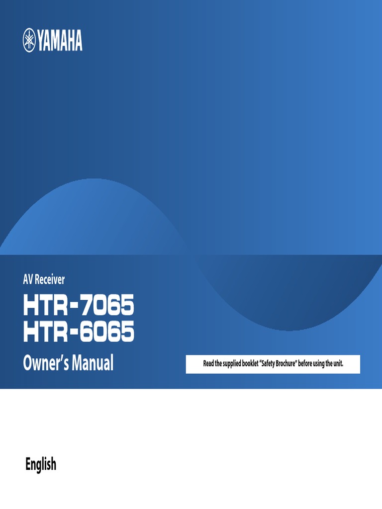 HTR 7065 Manual | Hdmi | Loudspeaker