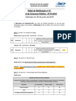 Edital de Retificação Nº 01 Edital de Concurso Público - #01/2016 Publicado em 30 de Junho de 2016