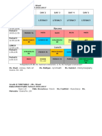 Grade 8 Timetable