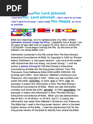 Bible Sins Meanings With Prayers 2115 Pdf God The Father Jesus