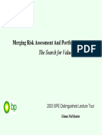 Merging Risk Assessment and Portfolio Management: The Search For Value