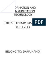 Information and Communication Technology The Ict Theory Material (O-LEVEL)