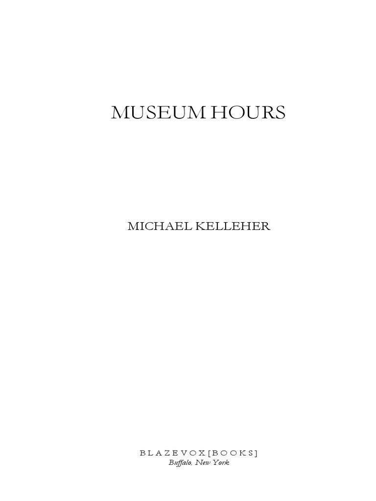 Museum Hours by Michael Kelleher Book Preview PDF Books Poetry