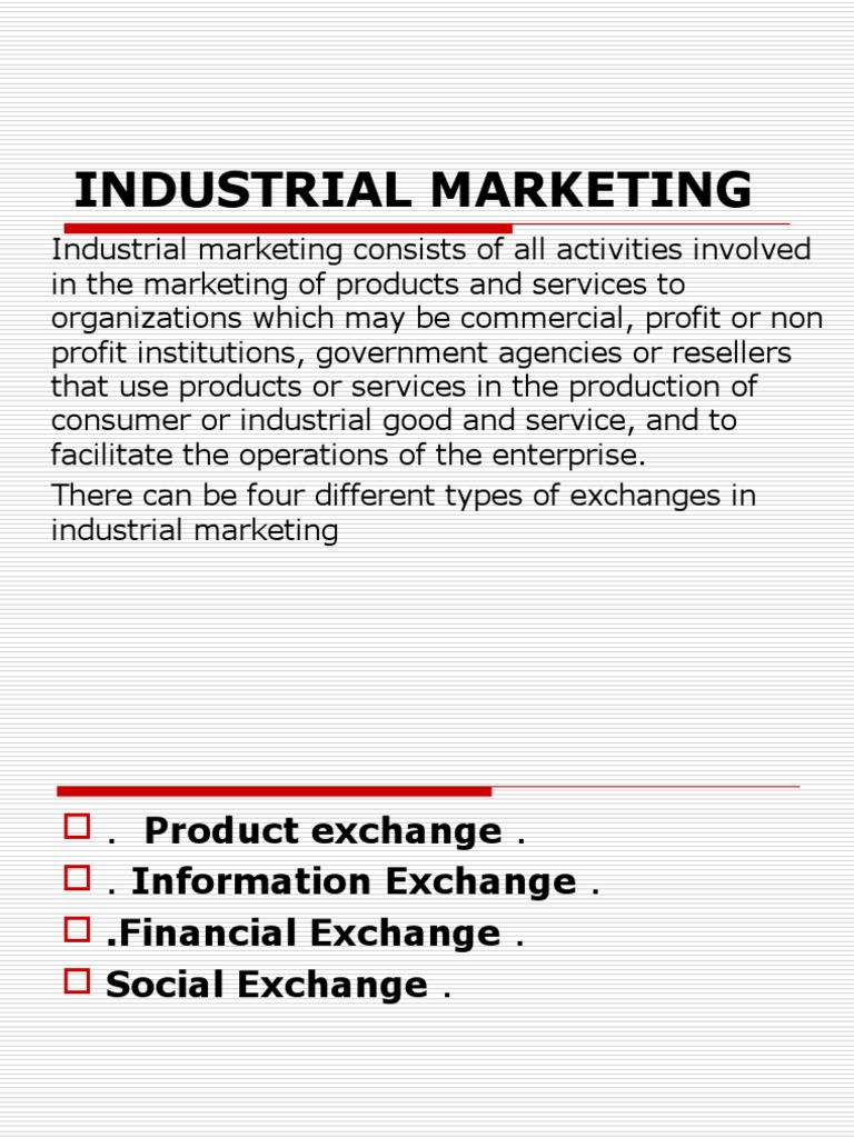 Industrial Marketing PDF Marketing Sales