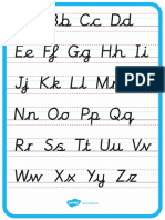 Cursive Alphabet Letter Formation Poster Upper and Lower Case