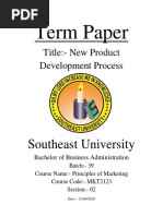 Term Paper On New Product Development Process