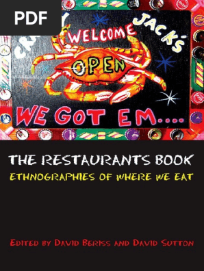 David Beriss David Sutton The Restaurants Book Ethnographies Of