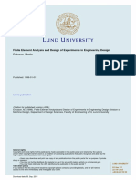 Finite Element Analysis and Design of Experiments in Engineering Design