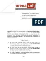 Resolución CNHJ Morena Tampico, CD. Madero. Infundados Los Agravios - 29 de Agosto de 2016