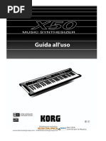 Korg X50 Manuale