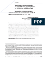 População Tradicional e Espaço Protegido: Contradições Da Qualidade Socioambiental Das Comunidades Ribeirinhas Da RDS Do Tupé