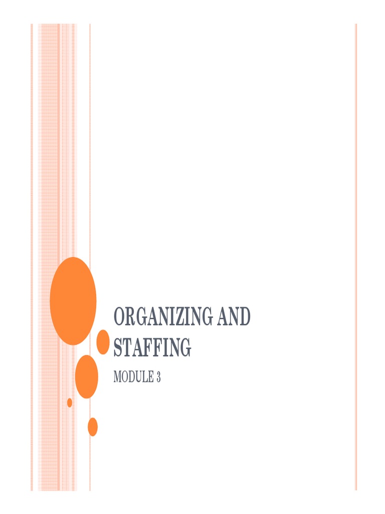 Organizing vs. Staffing in Management | PDF | Employment | Recruitment