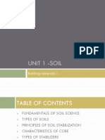 Unit 1 - Soil: Building Materials I