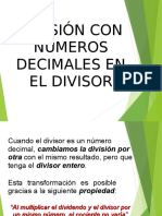 DIVISIÓN CON NÚMEROS DECIMALES - Odp