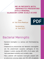 Bacterial Meningitis Outcome Minimal GCS