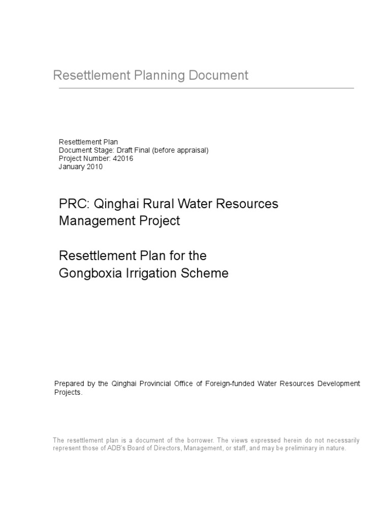 01 PRC RP | PDF | Irrigation | Dam