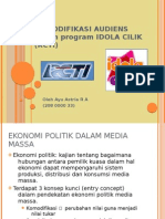 Presentasi Ekonomi Politik Media- Komodifikasi pada program Idola Cilik