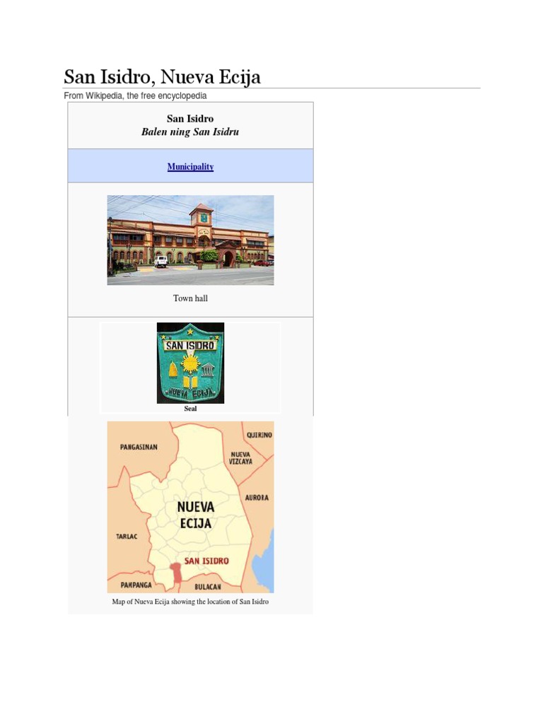 San Isidro Nueva Ecija Spanish East Indies Philippines