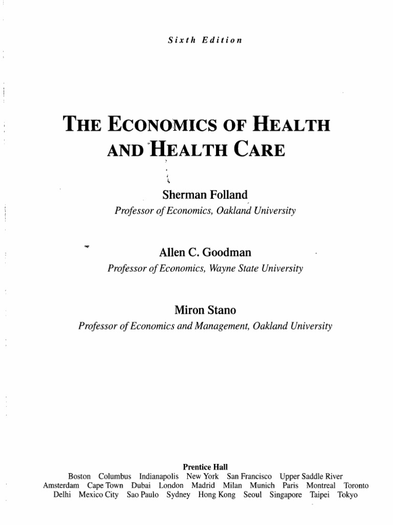 Economics of Health and Care Insights PDF Managed Care Medicare
