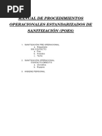 POES para La Limpieza y Saneamiento de Mesas de Acero Inoxidable | PDF