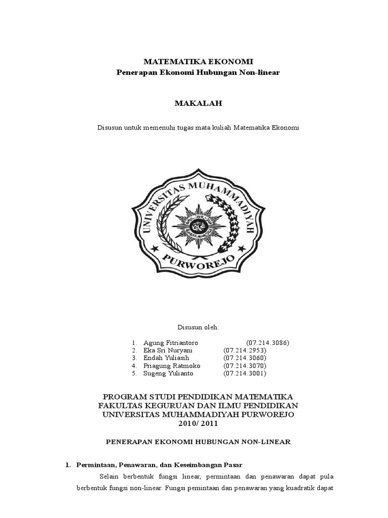44808479 Makalah Matematika Ekonomi Docx