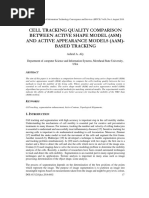 CELL TRACKING QUALITY COMPARISON BETWEEN ACTIVE SHAPE MODEL (ASM) AND ACTIVE APPEARANCE MODELS (AAM)- BASED TRACKING