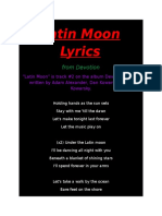 Latin Moon Song LyricS