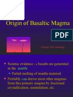 Chapter 10 - Origin of Basaltic Magma