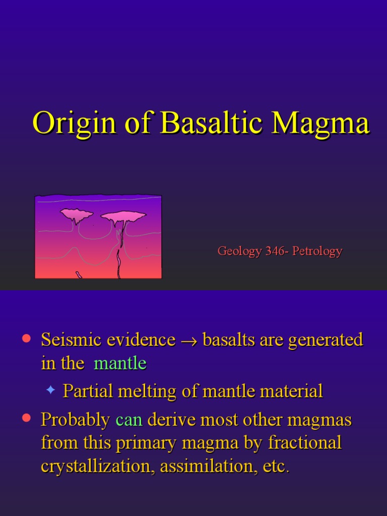 Chapter 10 Origin of Basaltic Magma Basalt Magma