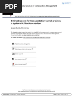 Estimating Cost For Transportation Tunnel Projects A Systematic Literature Review