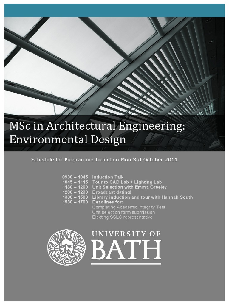 MSC in Architectural Engineering Environmental Design PDF
