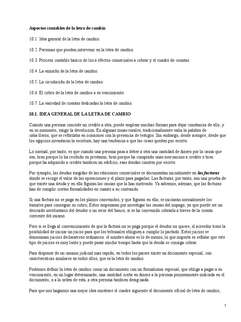 Letras de Cambio | PDF | Pagaré | Contabilidad