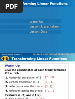 1.3 Transforming Linear Functions