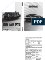 Manual Proprietário Toyota Corolla - 01999-98438