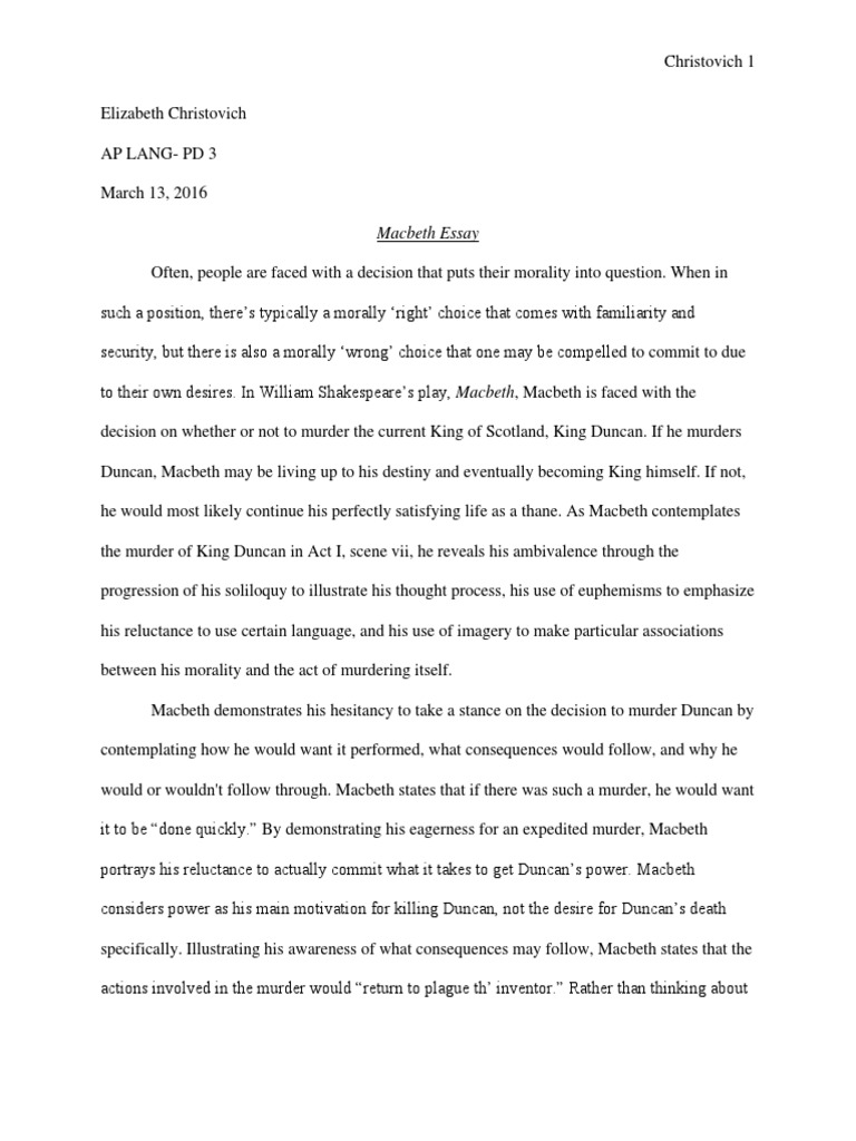 Macbeth essay topics pdf image