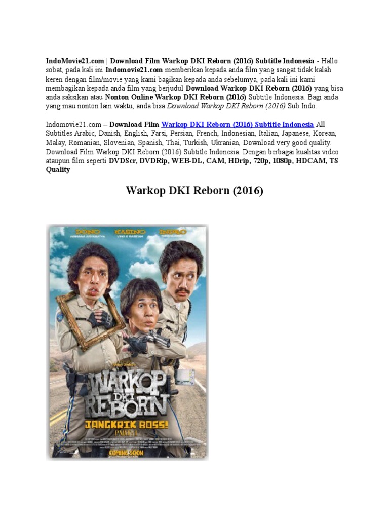 download warkop dki reborn part 2 sub indo