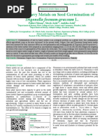 Effect of Heavy Metals on Seed Germination of Trigonella foenum-graceum L.