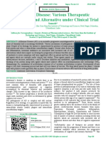 Alzheimer Disease: Various Therapeutic Interventions and Alternative Under Clinical Trial